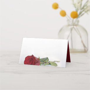 Elegante Red Rose Blank DIY Print Wedding Plaatskaartje