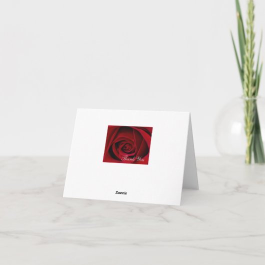 Elegante Red Rose bruiloft Bedankt Opmerking Kaart (Achterkant)