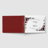 Elegante Red Rose bruiloft gastenboek (Volledig)