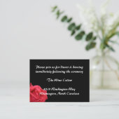 Elegante Red Rose Receptie Insert Kaarten (Staand voorkant)