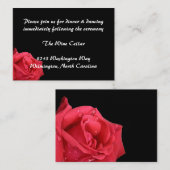 Elegante Red Rose Receptie Insert Kaarten (Voorkant / Achterkant)