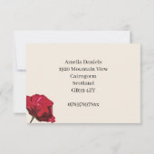 Elegante Red Rose RSVP insert (Achterkant)