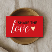 Elegante Red White Black Golden Heart Beauty Salon Aanbevelingskaartje