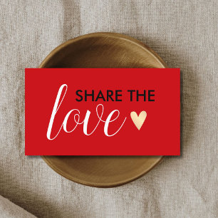 Elegante Red White Black Golden Heart Beauty Salon Aanbevelingskaartje