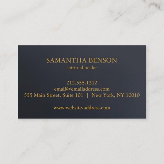 Elegante reddingsbloem New age Spirituele Healer Visitekaartje (Achterkant)