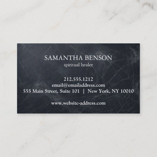 Elegante reddingsbloem New age Spirituele Healer Visitekaartje (Achterkant)