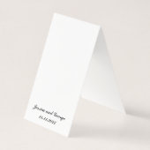 Elegante Regal Gold en Blue Flourish Table Kaart (Achterkant)