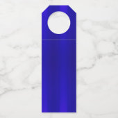 Elegante Regal Golden Royal Blue Verjaardag Flessenhanger (Achterkant)