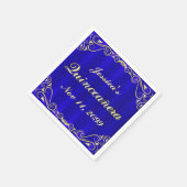 Elegante Regal Golden Typography Quinceañera Servet (Hoek)