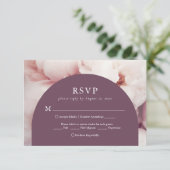 Elegante Regal Paarse Pioenrozen Menu Keuze Bruilo (Staand voorkant)