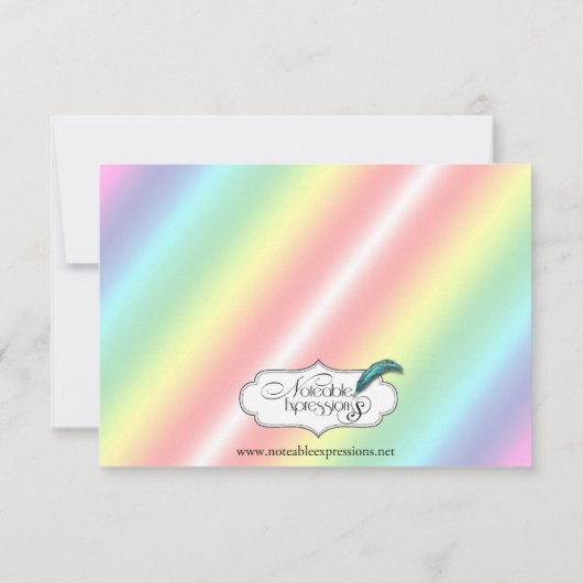 Elegante Regenboog Bloemen Gay Bruiloft Save the D Save The Date (Achterkant)