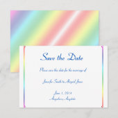 Elegante Regenboog Bloemen Gay Bruiloft Save the D Save The Date (Voorkant / Achterkant)