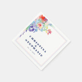 Elegante Regenboog Bloemen LGBTQ Bruiloft Servet (Hoek)