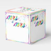 Elegante regenboog bloemenbruiloft gunst box bedankdoosjes (Voorkant Zijde)