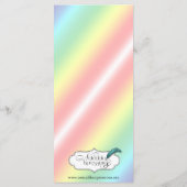 Elegante regenboog bloemengay bruiloft menu (Achterkant)