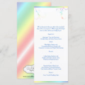 Elegante regenboog bloemengay bruiloft menu (Voorkant / Achterkant)