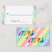 Elegante regenboog bloemengay trouwplaats kaarten plaatskaartje (Voorkant / Achterkant)