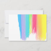 Elegante regenboog bruiloft website QR-code RSVP Kaartje (Achterkant)