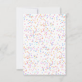Elegante Regenboog Confetti Bruiloft RSVP Kaartje (Achterkant)