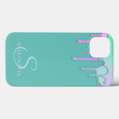 Elegante Regenboog Druppels Mintgroen Case-Mate iPhone Case (Achterkant (horizontaal))