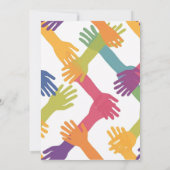 Elegante regenboog gekleurde letters Pride Party Kaart (Achterkant)