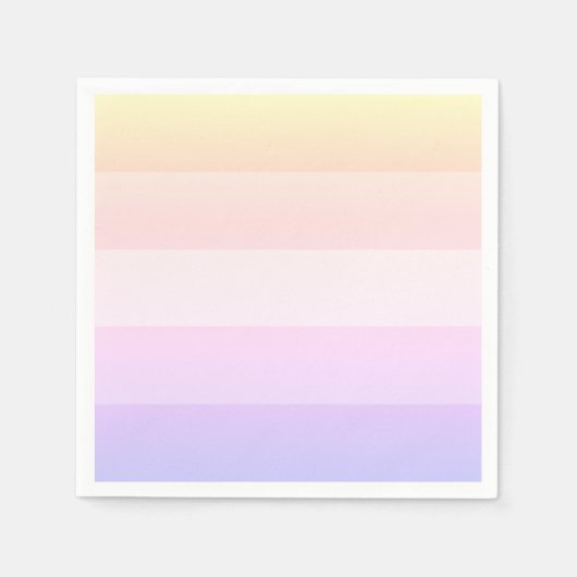 Elegante regenboog gestreepte servetten (Voorkant)