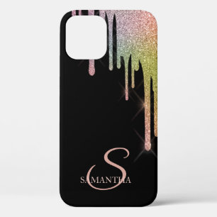 Elegante regenboog glinster druppels Case-Mate iPhone case