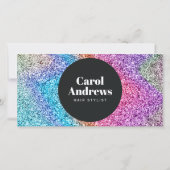 Elegante Regenboog Glitter HaarSalon Cadeaubon (Achterkant)