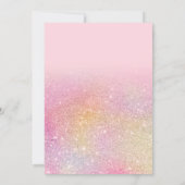 Elegante regenboog glitter script vrijgezellenfees kaart (Achterkant)