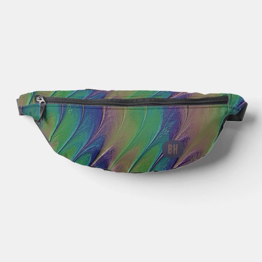 Elegante Regenboog Iriserende Abstracte Goud Glitt Heuptasje (Liggend)