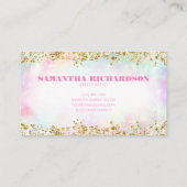 Elegante Regenboog Moderne Holografische Iriserend Visitekaartje (Achterkant)