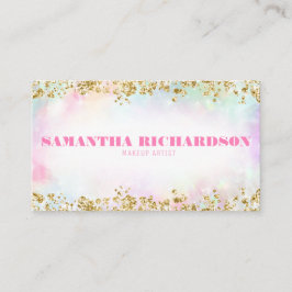 Elegante Regenboog Moderne Holografische Iriserend Visitekaartje