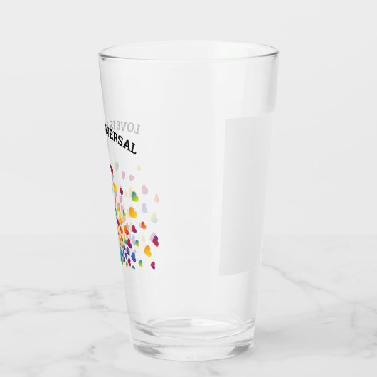 Elegante regenboog van harten ontwerp glas (Links)