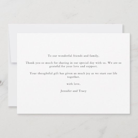 Elegante Regenboog Waterverf Kleurrijke LGBTQ Trou Bedankkaart (Achterkant)