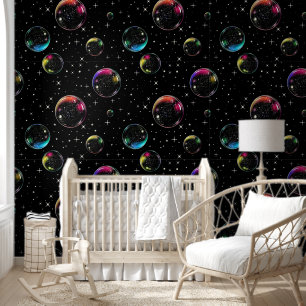 Elegante regenboogbubbels naadloze stijlvolle patr behang