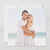 Elegante Regenboogconfetti Foto Bruiloft Kaart (Achterkant)