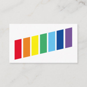 Elegante regenboogkleurige strepen interieurontwer visitekaartje
