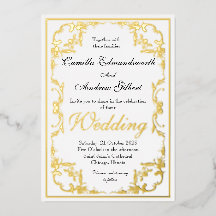 Elegante Regency Gouden Sierrand Trouwdag