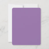 Elegante Regency Paarse en Witte Bruiloft Kaart (Achterkant)