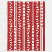 Elegante Reinders Sneeuwvlokken Lijnen Groot Fleece Deken (Voorkant)