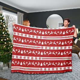 Elegante Reinders Sneeuwvlokken Lijnen Groot Fleece Deken