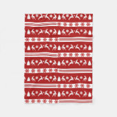 Elegante Reinders Sneeuwvlokken Lijnen Klein Fleece Deken (Voorkant)