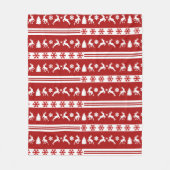 Elegante Reinders Snowflakes Lines Medium Fleece Deken (Voorkant)
