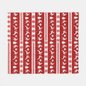 Elegante Reinders Snowflakes Lines Medium Fleece Deken (Voorkant (Horizontaal))