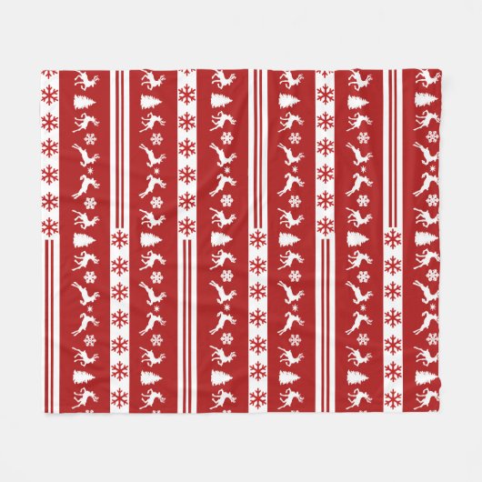 Elegante Reinders Snowflakes Lines Medium Fleece Deken (Voorkant (Horizontaal))