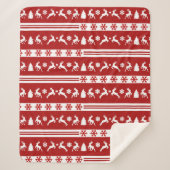 Elegante Reinders Snowflakes Lines Medium Sherpa Deken (Voorkant)