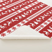 Elegante Reinders Snowflakes Lines Medium Sherpa Deken (3/4)
