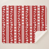Elegante Reinders Snowflakes Lines Medium Sherpa Deken (Voorkant (horizontaal))