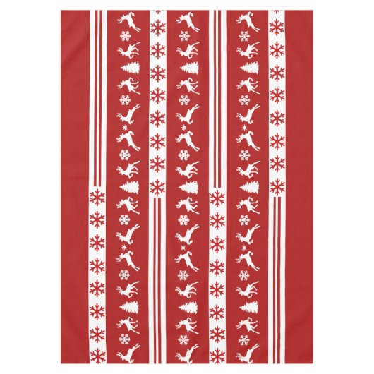 Elegante Reinders Snowflakes Lines Medium Tafelkleed (Voorkant)