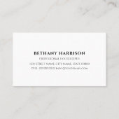 Elegante reinigingsdiensten visitekaartje (Achterkant)